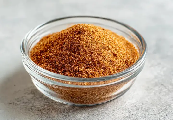En skål med hemmagjord tacokrydda. Perfekt för ditt nästa tacorecept!